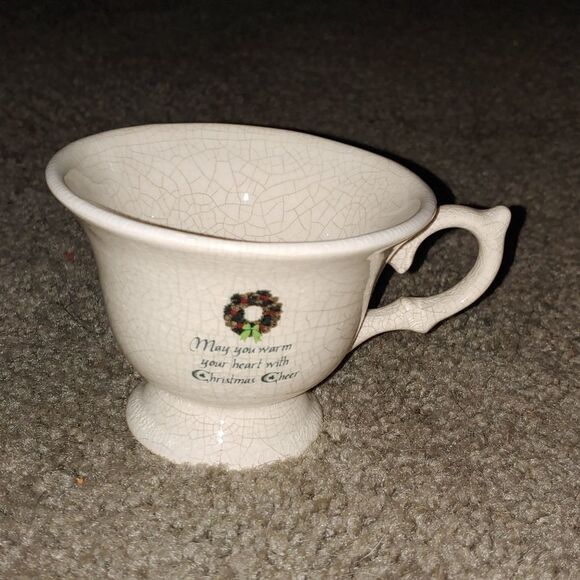 Christmas May you warm your heart with cheer tea cup and saucer - Picture 4 of 7